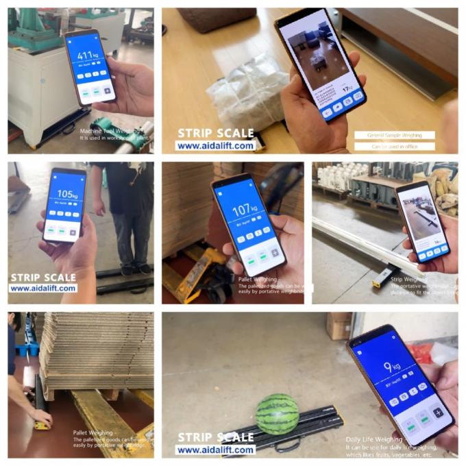 Bluetooth-Industrialwaage für Paletten, Stangewichtung 1500kg tragbare Balkenwaage 7