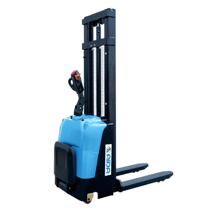 Hydraulischer Steh-Elektro-Stacker Gabelstapler 1000kg 0,75kw Antrieb Motor-Stacker Lagergeräte 0