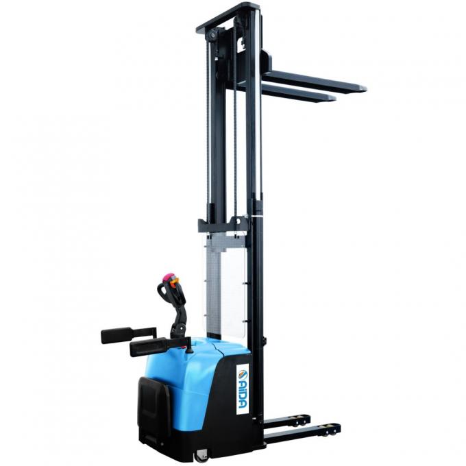 Antriebs Walkie Stacker Paletten Jack Truck 3000 lbs Kapazität Stand auf elektrischen hydraulischen Gabelstapler 2