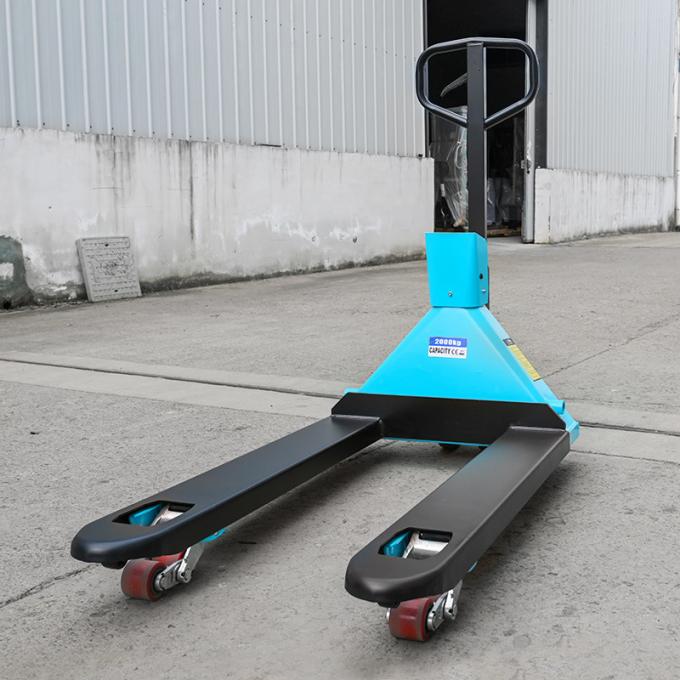 Mechanischer Hand-Hydraulischer Palettenheber, Hand-Pump Truck Gabelstapler mit Skala 2500kg 0