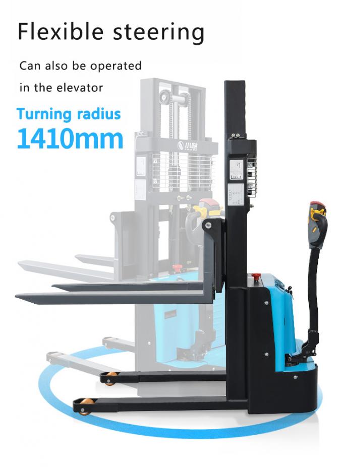 Blei-Säure-Full-Elektrische Stapler Batterie-Paletten-Stacker Gabelstapler Stand auf hoher Effizienz 3