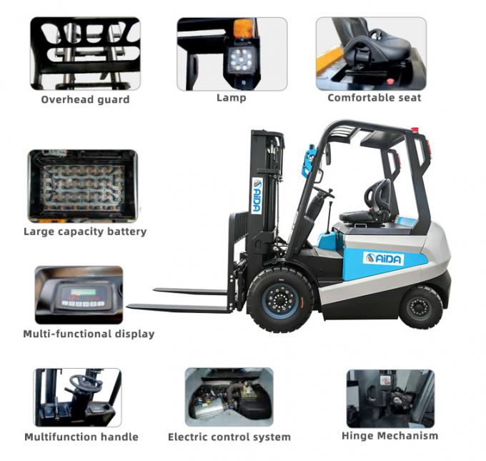 Manueller Elektro-Forklift, Industrie-Gegengewicht Elektro-Forklift 6000 mm Höhe 0