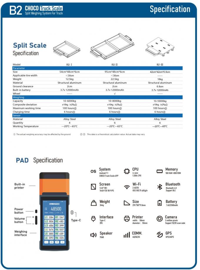 Smart Mobile Truck Scale Gabelstapler Scale System automatische LCD-Anzeige 4