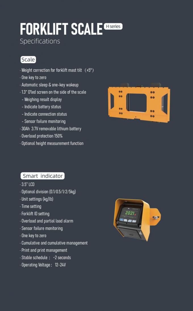Gewicht Digitale Gabelstaplerwaage 4500kg Automatisches LCD-Display, Gewichtsanzeiger für den Gabelstapler 3
